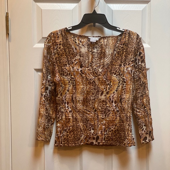 Vintage Alberto Makali Animal Print Top. - Picture 1 of 6